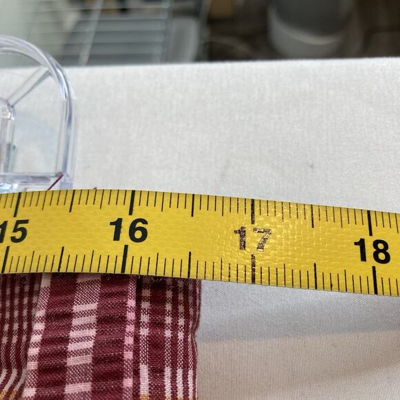 Vintage Men’s Red Plaid Wide Leg Pants 70’s Vibes Est. Size 33 Perma Press - Picture 4 of 10